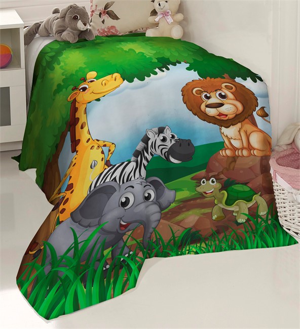 ПЛЕД ФЛИСОВЫЙ "ЗВЕРЯТА"  - фото 10085