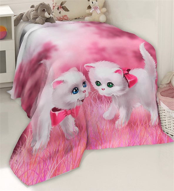 ПЛЕД ФЛИСОВЫЙ "ПУШИСТИКИ" - фото 10096