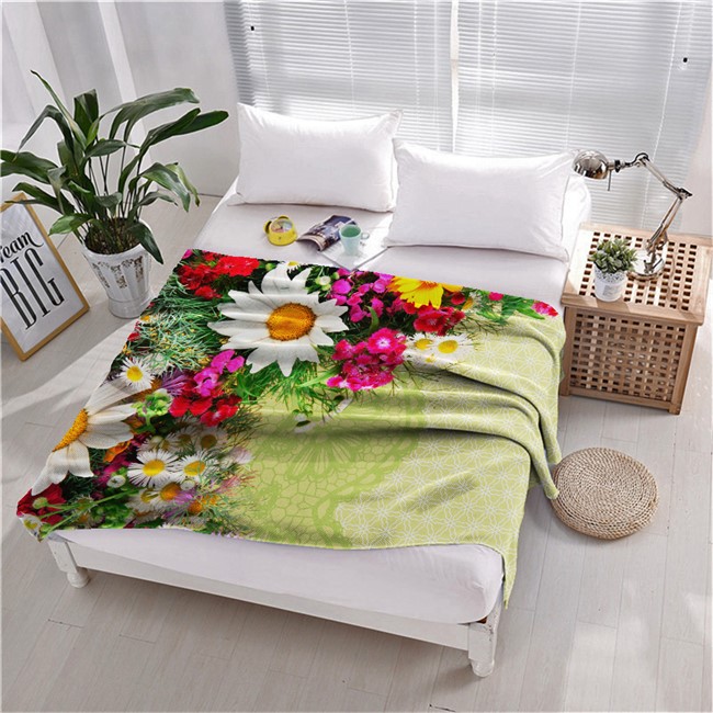 ПЛЕД ФЛИСОВЫЙ "КРАСКИ ЛЕТА"  - фото 10122