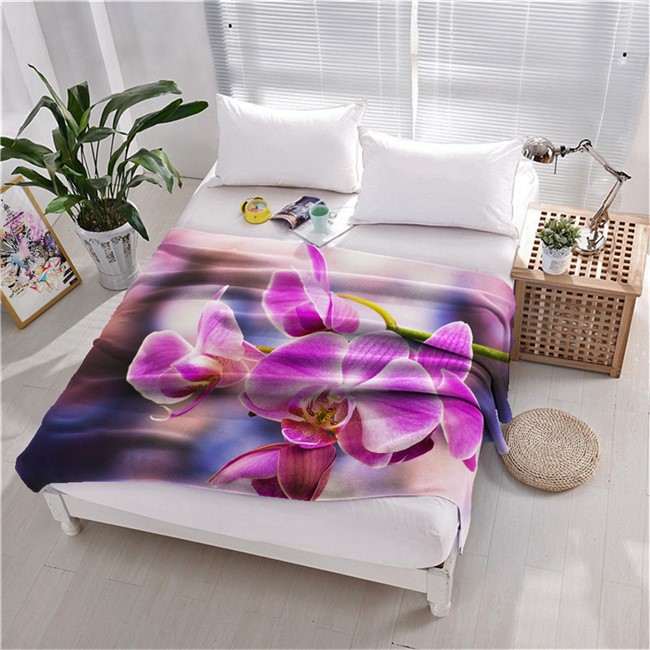 ПЛЕД ФЛИСОВЫЙ "ОРХИДЕЯ"  - фото 10147