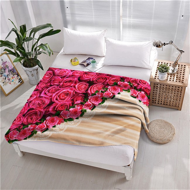 ПЛЕД ФЛИСОВЫЙ "УПОЕНИЕ РОЗОВЫЙ" - фото 10175