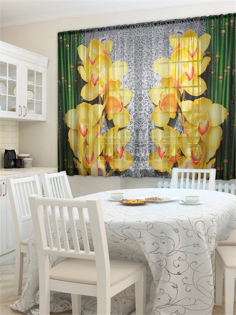 ФОТОТЮЛЬ "ЖЕЛТАЯ ОРХИДЕЯ" - фото 10205