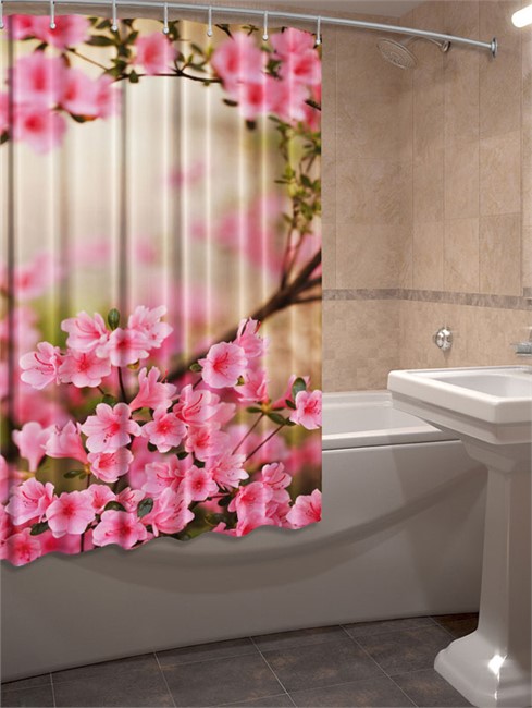 ФОТО ШТОРЫ ДЛЯ ВАННОЙ "ВЕСЕННИЕ ЦВЕТЫ"   - фото 10261