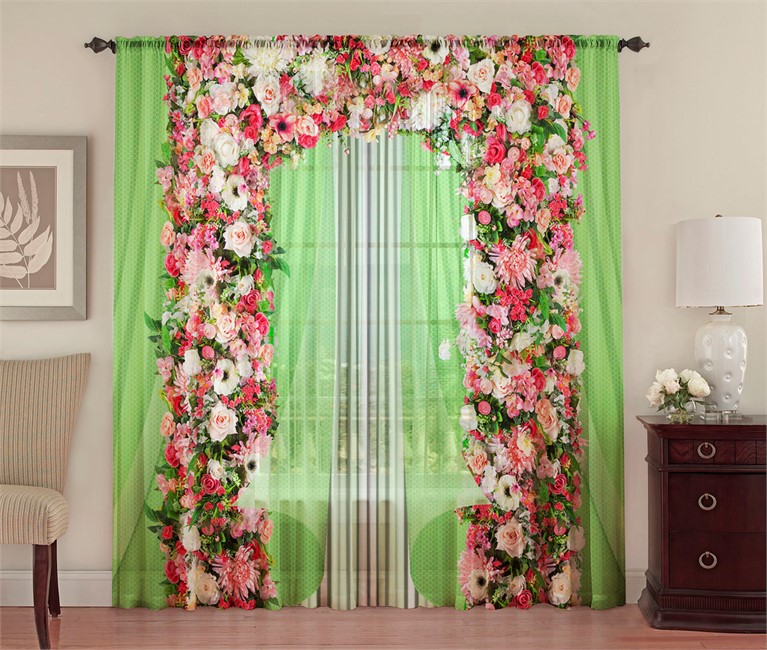 ФОТОТЮЛЬ "ЦВЕТЕНИЕ САЛАТОВЫЙ"  - фото 10505