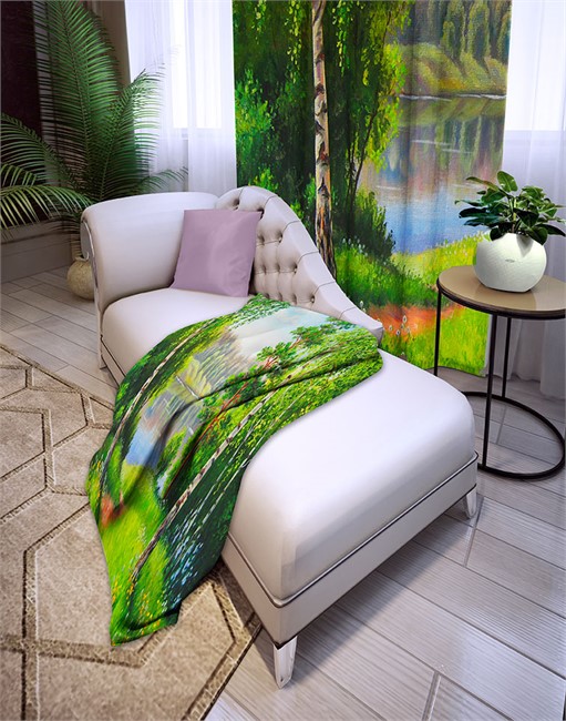 ПЛЕД ФЛИСОВЫЙ "БЕРЕЗКИ" - фото 10620