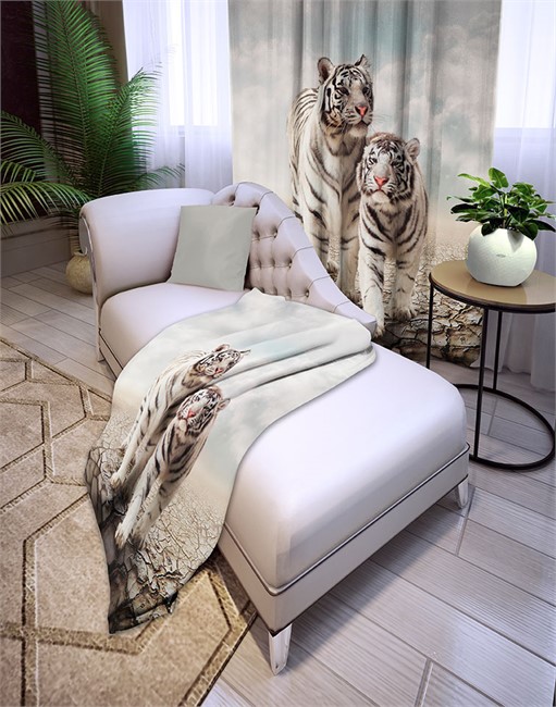 ПОСТЕЛЬНОЕ БЕЛЬЕ 3D "БЕЛЫЕ ТИГРЫ" - фото 10661