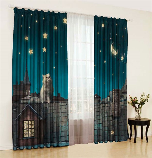 ПЛЕД ФЛИСОВЫЙ "КОТ НА КРЫШЕ"  - фото 10898