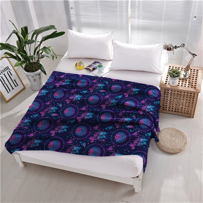 ПЛЕД ФЛИСОВЫЙ "СЛАЙД СИНИЙ" - фото 11007