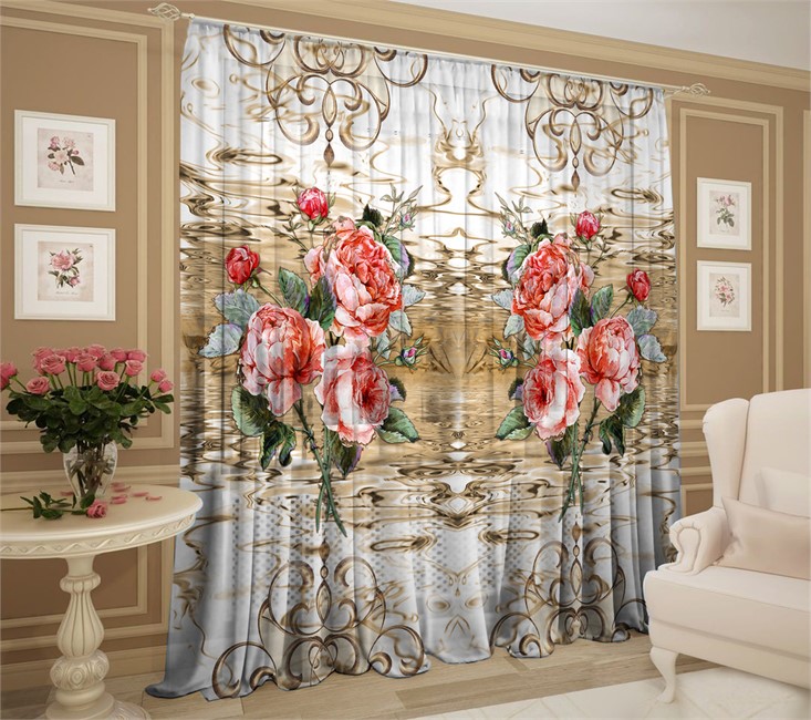 ФОТОТЮЛЬ "ПАСТЕЛЬНЫЕ РОЗЫ"  - фото 11135