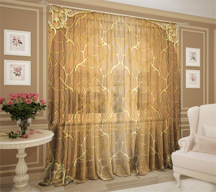 ФОТОТЮЛЬ "ИЗГИБ ЗОЛОТОЙ" - фото 11192