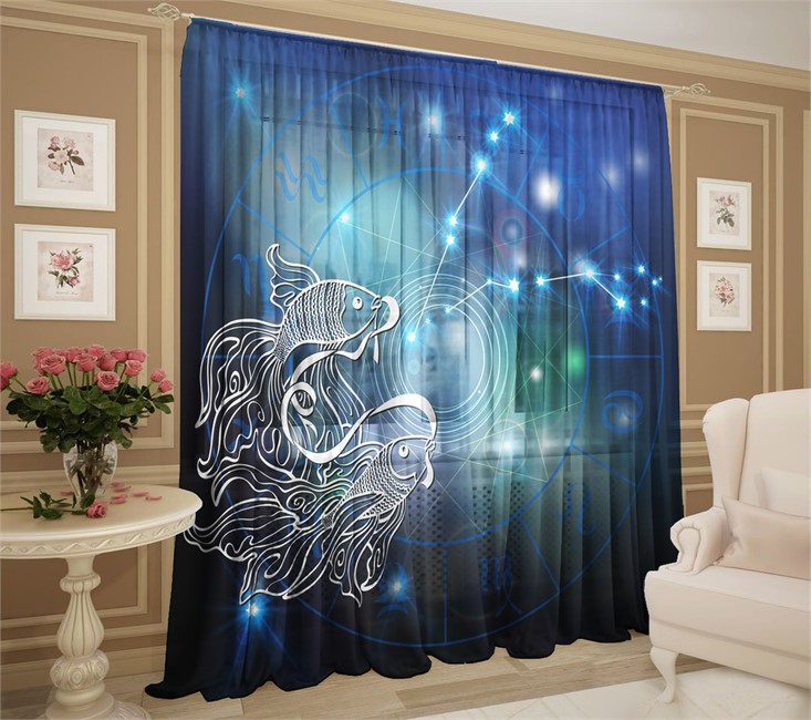 ФОТОТЮЛЬ "ЗОДИАК РЫБЫ" - фото 11202