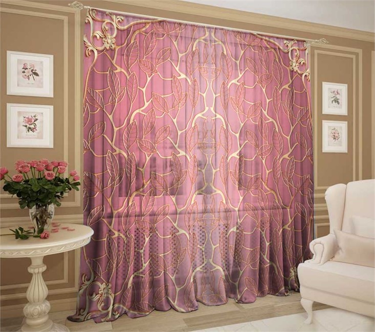 фотошторы "ИЗГИБ (РОЗ)"  - фото 11302