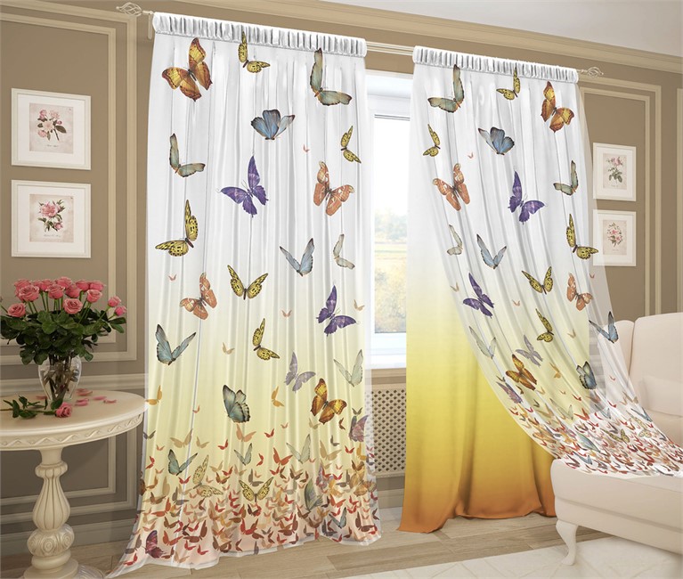 фотошторы дуэт "БАТЕРФЛЯЙ" - фото 11307