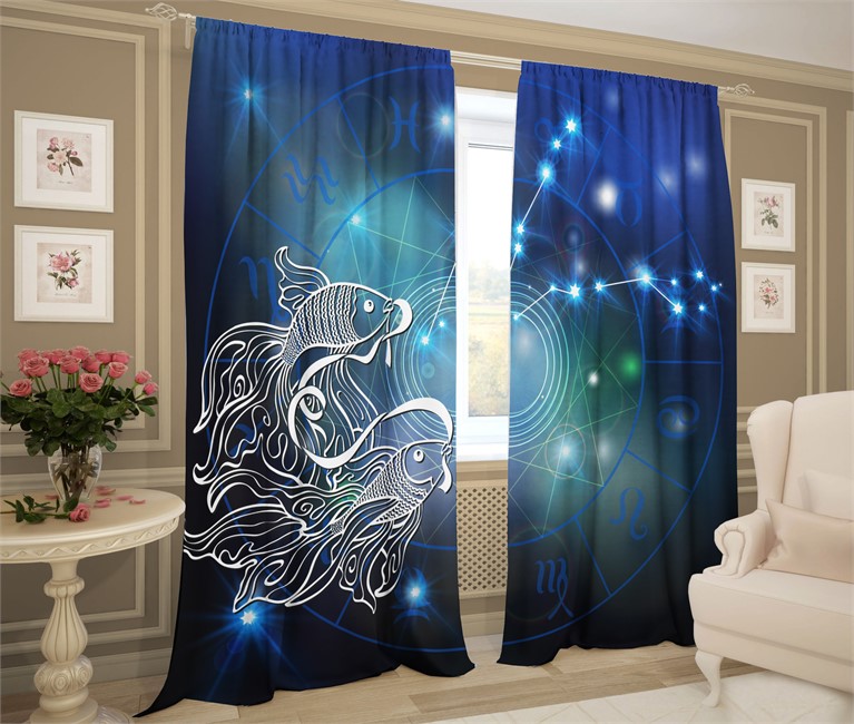 фотошторы "ЗОДИАК РЫБЫ"   - фото 11319