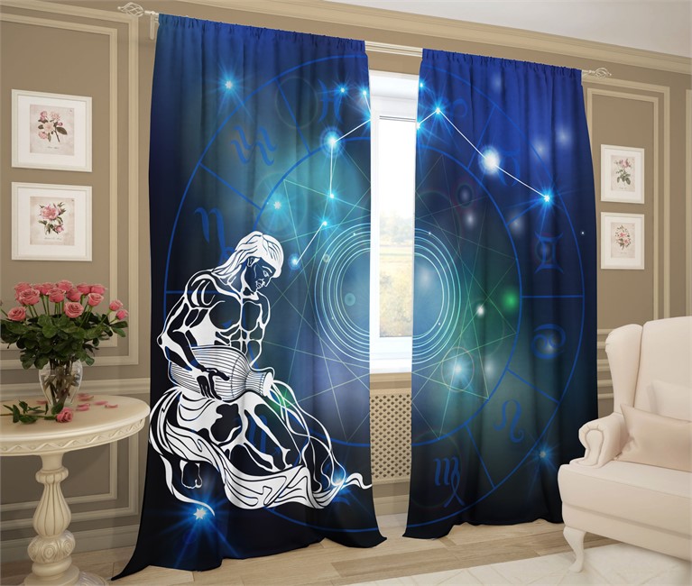 фотошторы "ЗОДИАК ВОДОЛЕЙ"  - фото 11322
