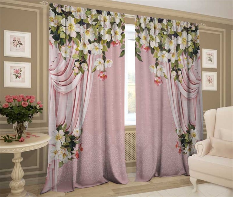 фотошторы "ДЕФИЛЕ РОЗОВЫЙ"  - фото 11364