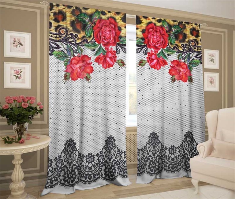 фотошторы "ГРАВЮРА СЕРЫЙ"  - фото 11372