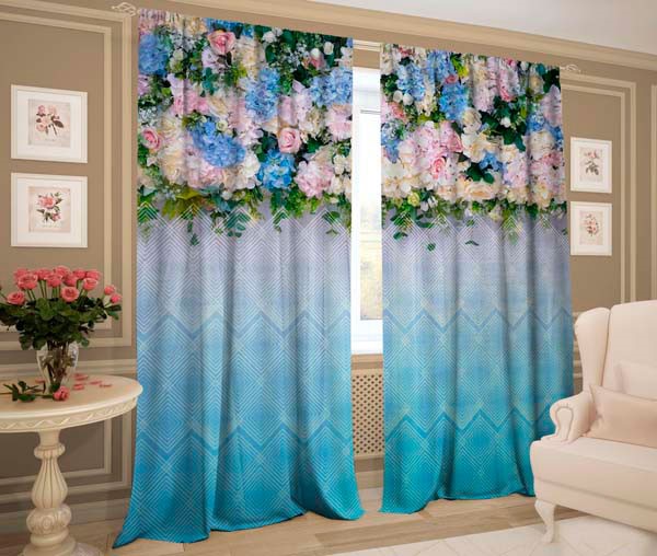 фотошторы "БОНЖУР ГОЛУБОЙ"   - фото 11384