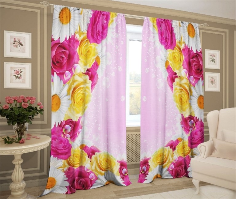 фотошторы "ЭЛИТНЫЙ АРОМАТ РОЗОВЫЙ"   - фото 11401