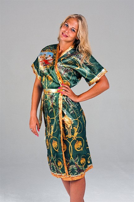 ХАЛАТ "ЛАУРА ЗЕЛЕНЫЙ" - фото 5607