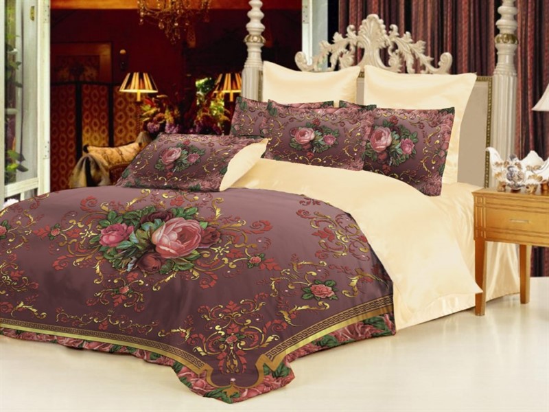 ПОСТЕЛЬНОЕ БЕЛЬЕ "ВИНТАЖ БОРДО" - фото 6053