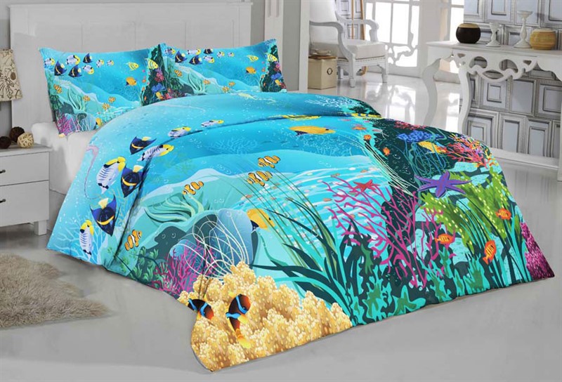 ПОСТЕЛЬНОЕ БЕЛЬЕ 3D "МОРСКАЯ ЖИЗНЬ"  - фото 7265