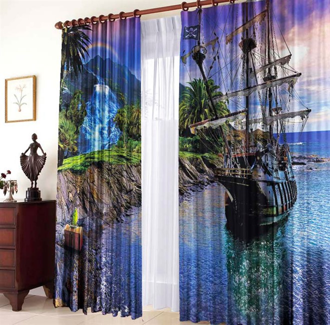 ПОСТЕЛЬНОЕ БЕЛЬЕ 3D "ПИРАТСКИЙ КОРАБЛЬ" ДЕТСКОЕ - фото 7296