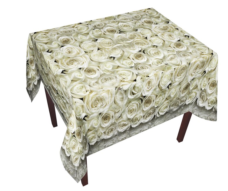 ФОТОСКАТЕРТЬ "БЕЛЫЕ РОЗЫ" - фото 7330