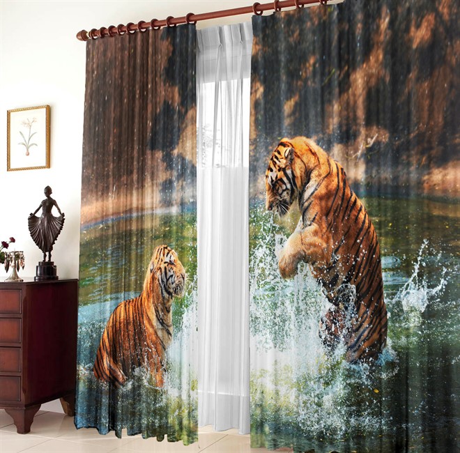 ФОТОТЮЛЬ "ДВА ТИГРА" - фото 8403