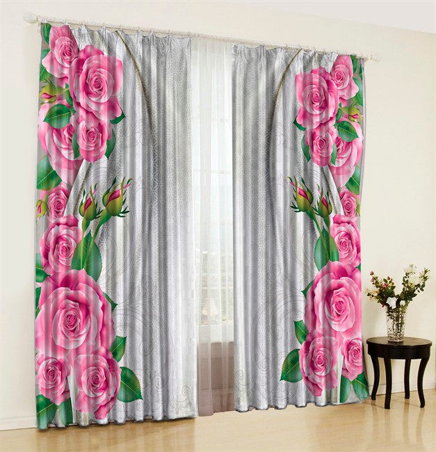 фотошторы "РОЗОВЫЕ РОЗЫ"   - фото 9076