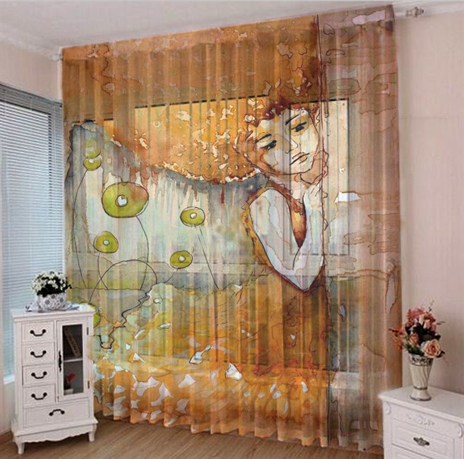 ФОТОТЮЛЬ "АКВАРРЕЛЬНАЯ ДЕВОЧКА" - фото 9146