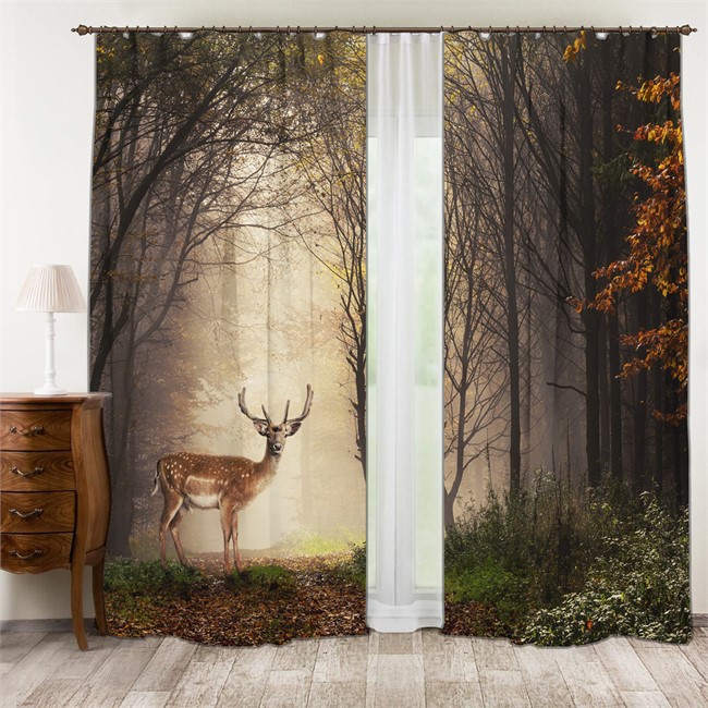 фотошторы  "ЛЕСНАЯ ЛАНЬ" - фото 9381