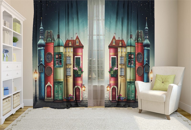  фотошторы "РАЗНОЦВЕТНЫЕ ДОМИКИ" - фото 9411