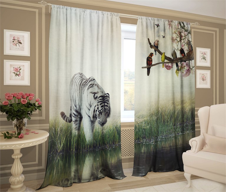 фотошторы "ТИГР У РЕКИ"  - фото 9498