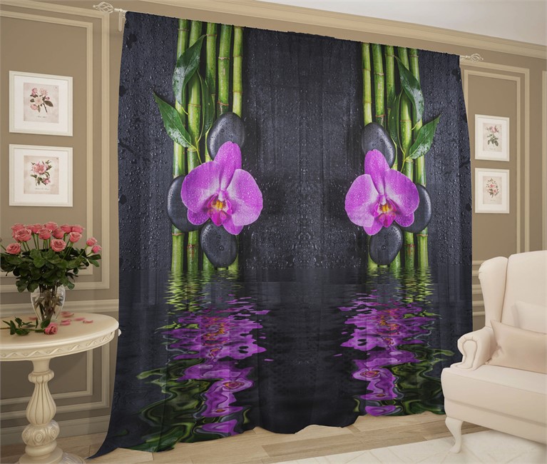 ФОТОШТОРЫ КУХНЯ  "ОРХИДЕЯ НАД ВОДОЙ" - фото 9645