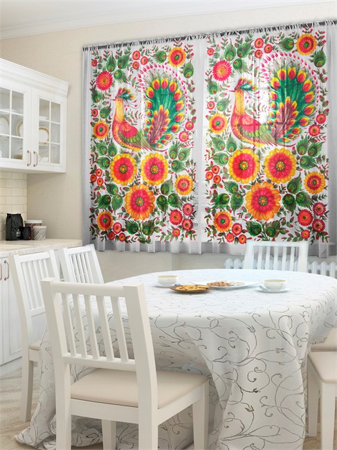 ФОТОСКАТЕРТЬ "ПЕТУШКИ" - фото 9690