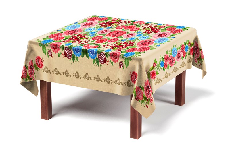 ФОТОСКАТЕРТЬ "ХОХЛОМА" - фото 9697