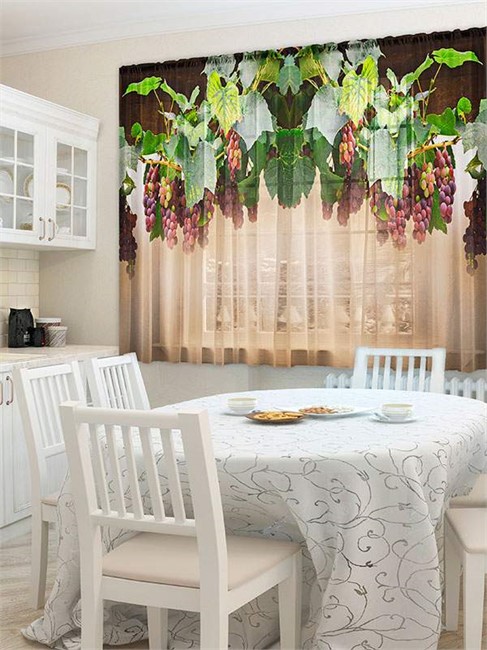 ФОТОШТОРЫ КУХНЯ  "ВИНОГРАД"   - фото 9873