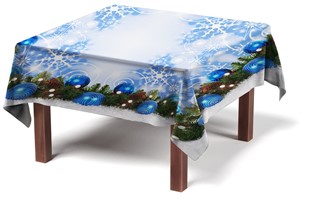 ФОТОСКАТЕРТЬ "ЕЛОЧНЫЕ ШАРЫ"