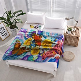 ПЛЕД ФЛИСОВЫЙ ""АКВАРЕЛЬКА