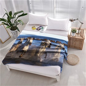 ПЛЕД ФЛИСОВЫЙ "БЕЛЫЕ ЛОШАДИ"