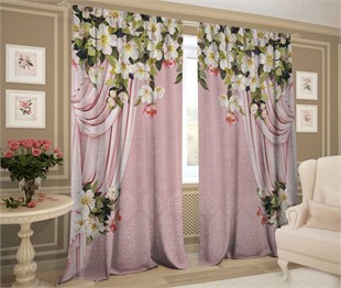 фотошторы "ДЕФИЛЕ РОЗОВЫЙ" 