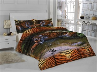 ПОСТЕЛЬНОЕ БЕЛЬЕ 3D "ТИГР ЗОЛОТОЙ"