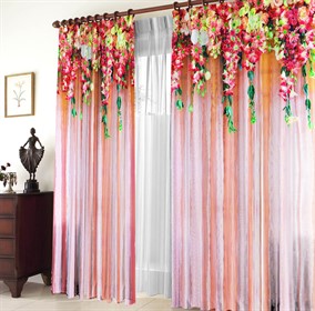 ФОТОШТОРЫ "ЛАМБРЕКЕН ИЗ ЦВЕТОВ (КРАСНЫЙ)"