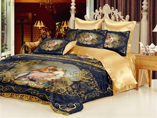 Постельное белье "Аморе СИНИЙ" 