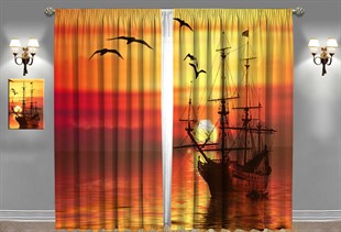 ФОТОШТОРЫ "КОРАБЛЬ НА ЗАКАТЕ" 