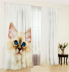 фотошторы "БЕЛЫЙ КОТ" 
