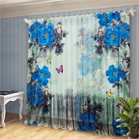 ФОТОТЮЛЬ "САПФИРОВЫЕ ЦВЕТЫ" 