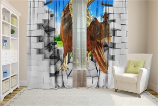 фотошторы  "ДИНОЗАВР РЕКС"