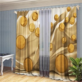фотошторы "ЗОЛОТЫЕ КАПЛИ" 